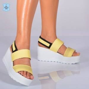 Sandale Piele Naturala Renata 2 Galbene- Need 4 Shoes