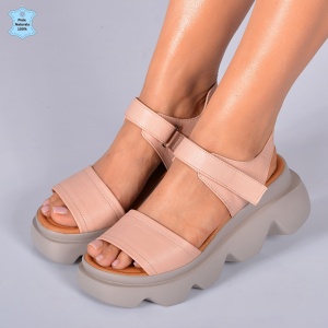Sandale Piele Naturala Riva Nude- Need 4 Shoes