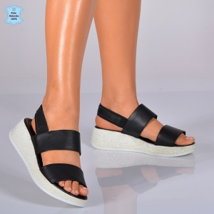 Sandale Dama Piele Naturala Tonelia Negre- Need 4 Shoes