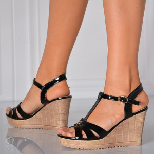 Sandale Cu Platforma Kira 6 Negre - Need 4 Shoes