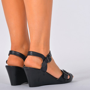 Sandale Cu Platforma Marsa Negre- Need 4 Shoes