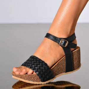 Sandale Cu Platforma Nicasia Negre- Need 4 Shoes