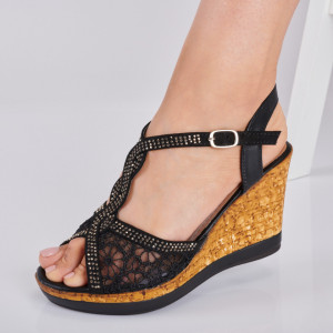 Sandale Cu Platforma Taisia  Negre- Need 4 Shoes