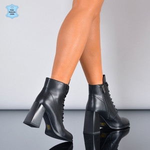 Botine Piele Naturala Medusa Negre- Need 4 Shoes