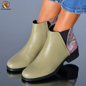 Botine Piele Naturala Mirela Olive- Need 4 Shoes