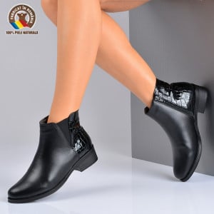 Botine Piele Naturala Mirela Negre- Need 4 Shoes