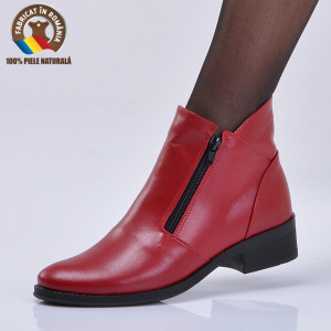 Ghete Dama Piele Naturala Bety Rosii - Need 4 Shoes