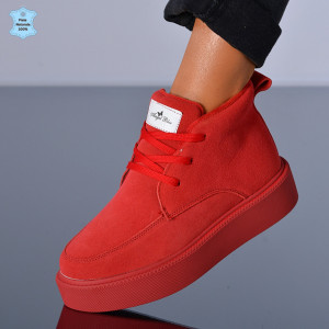 Ghete Dama Piele Naturala Dakota Rosii- Need 4 Shoes