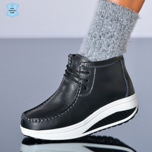 Ghete dama Piele Naturala Zena 2 Negre - Need 4 Shoes