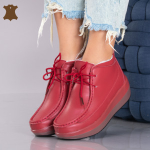 Ghete Dama Imblanite Piele Naturala Tokyo Rosi - Need 4 Shoes