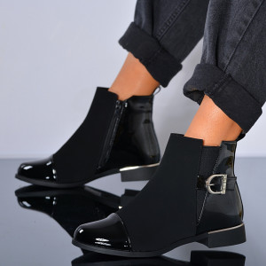 Ghete Dama Imblanite Kunio Negre - Need 4 Shoes