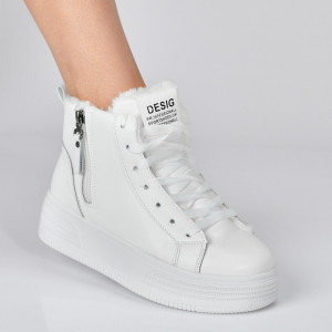 Ghete Dama Imblanite Timmy Albe- Need 4 Shoes