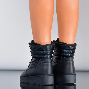 Cizme Dama Imblanite Bertina Negre - Need 4 Shoes
