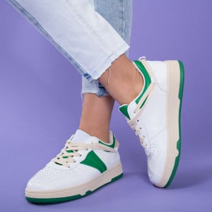 Tenisi Dama Adelin Alb/Verde- Need 4 Shoes