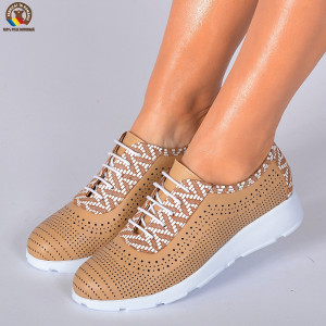 Adidasi Dama Piele Naturala Diana Camel- Need 4 Shoes