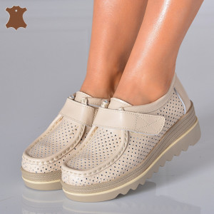 Pantofi Dama Piele Naturala Corso 6 Bej- Need 4 Shoes
