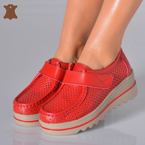 Pantofi Dama Piele Naturala Corso 6 Rosii- Need 4 Shoes