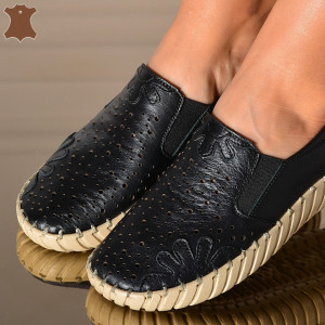 Pantofi Dama Piele Naturala Malina Negri- Need 4 Shoes