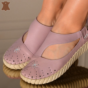 Pantofi Dama Piele Naturala Nicoll Lila- Need 4 Shoes