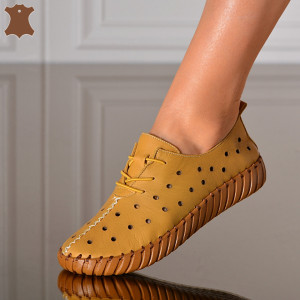 Pantofi Dama Piele Naturala Noemy Mustar- Need 4 Shoes