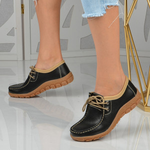 Pantofi Dama Piele Naturala Oby 4 Negri - Need 4 Shoes