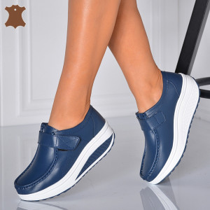 Pantofi Dama Piele Naturala Zena 6 Navy- Need 4 Shoes