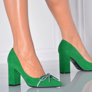 Pantofi Cu Toc Dama Carlina  Verzi- Need 4 Shoes