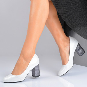 Pantofi Cu Toc Dama Etell Argintii- Need 4 Shoes