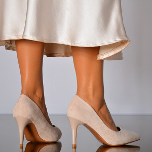 Pantofi Cu Toc Dama Lizet Bej- Need 4 Shoes