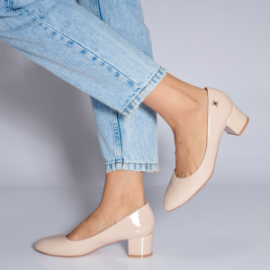 Pantofi Cu Toc Dama Priscila Bej- Need 4 Shoes