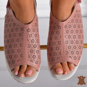 Sandale Dama Piele Naturala Amina Roz- Need 4 Shoes