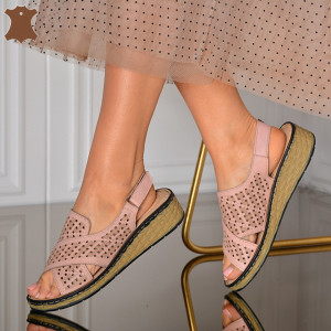 Sandale Dama Piele Naturala Doris Roz- Need 4 Shoes