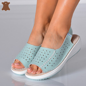 Sandale Dama Piele Naturala Lidy Albastre- Need 4 Shoes