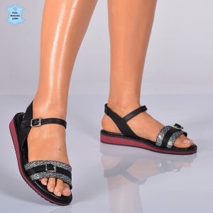 Sandale Dama Piele Naturala Lucia 17 Negre- Need 4 Shoes