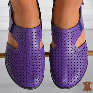 Sandale Dama Piele Naturala Mabel Mov- Need 4 Shoes