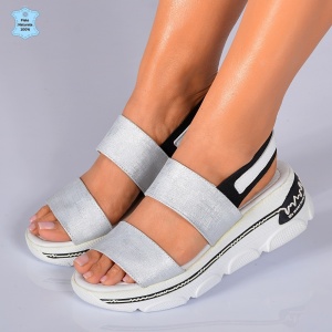 Sandale Dama Piele Naturala Mister Argintii- Need 4 Shoes