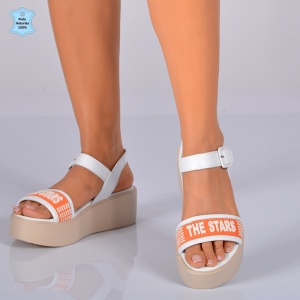 Sandale Dama Piele Naturala Poppy Orange- Need 4 Shoes