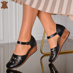 Sandale Dama Piele Naturala Saidy Negre- Need 4 Shoes