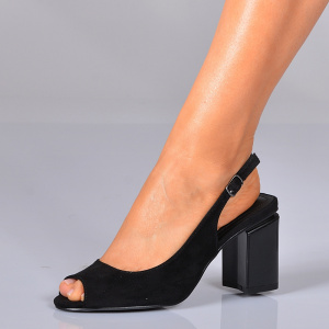 Sandale Dama Cu Toc Bella 2 Negre- Need 4 Shoes