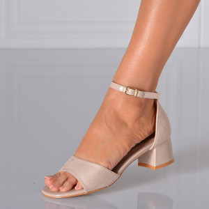 Sandale Dama Cu Toc Carol 2 Bej- Need 4 Shoes