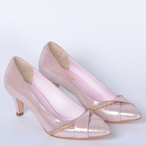 Pantofi Cu Toc Piele Naturala Denise Roz- Need 4 Shoes