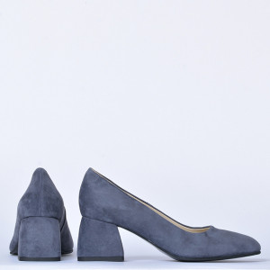 Pantofi Cu Toc Piele Naturala Idris Gri- Need 4 Shoes