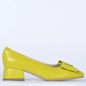 Pantofi Cu Toc Piele Naturala Iness Verzi- Need 4 Shoes