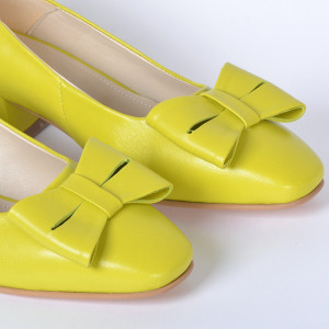 Pantofi Cu Toc Piele Naturala Iness Verzi- Need 4 Shoes