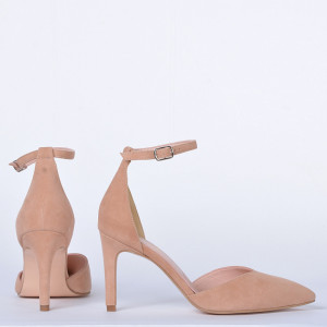 Pantofi Cu Toc Piele Naturala Kayla Nude- Need 4 Shoes