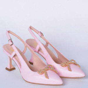 Pantofi Cu Toc Piele Naturala Odett Roz- Need 4 Shoes