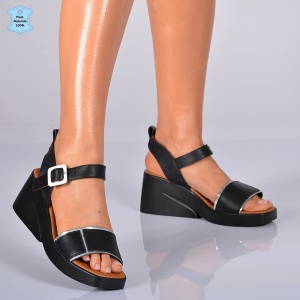 Sandale Piele Naturala Gemma Negre- Need 4 Shoes