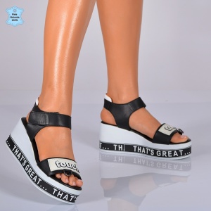 Sandale Dama Piele Naturala Hermyna Negre- Need 4 Shoes