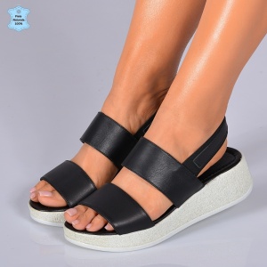 Sandale Dama Piele Naturala Tonelia Negre- Need 4 Shoes