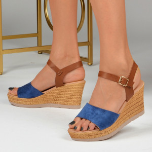 Sandale cu platforma Ambasador Blue - Need 4 Shoes